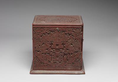 图片[2]-Carved red lacquer chest with decor of figures, Qing dynasty (1644-1911)-China Archive